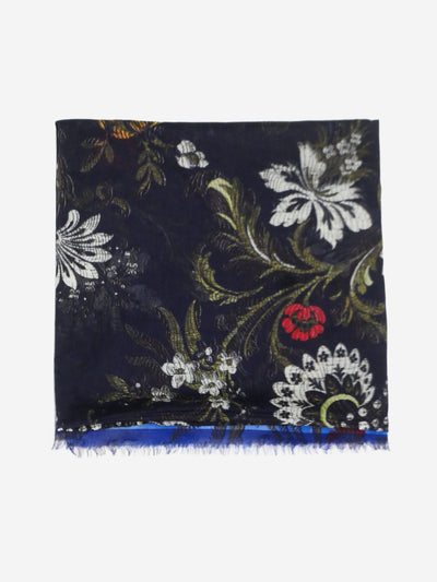 Blue floral printed scarf Scarves Dries Van Noten 