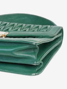 Miu Miu Green Confidential matelassé nappa leather bag