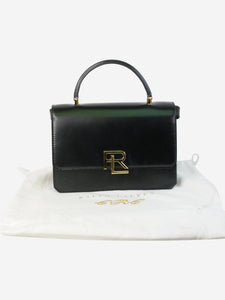 Ralph Lauren Black RL 888 Box calfskin crossbody bag