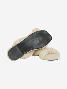 La Double J Beige faux fur sandals - size EU 38