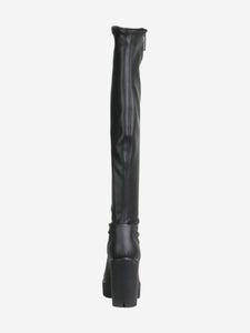 Giuseppe Zanotti Black leather knee-high platform boots - size EU 37