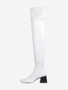Khaite White leather knee-high boots - size EU 38