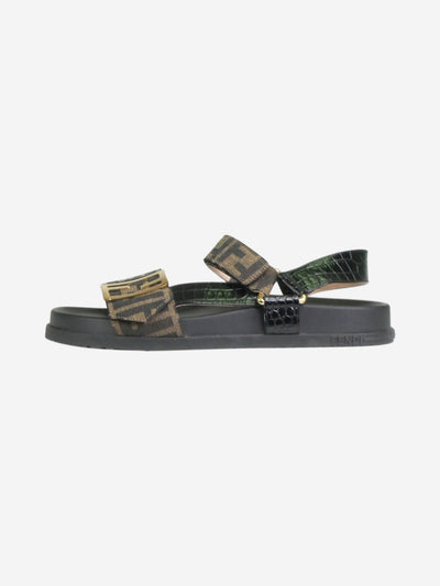 Brown FF slingback sandals - size EU 37 Flat Sandals Fendi 