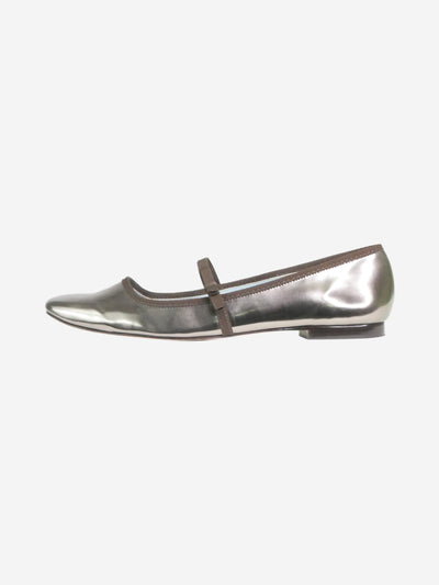 Silver metallic ballet flats - size EU 40 Flat Shoes Frances Valentine 