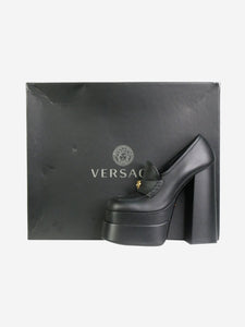 Versace Black Aevitas platform loafers - size EU 37
