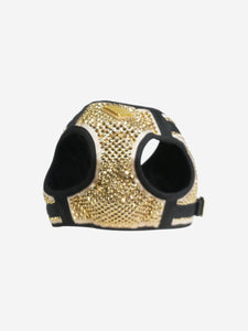 Prada Gold crystal-studded dog harness