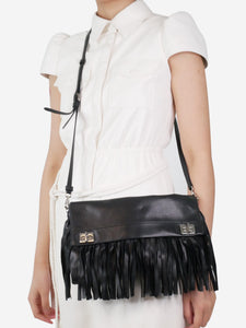 Prada Black fringed shoulder bag