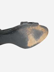 Hermes Black studded slingback heels - size EU 39