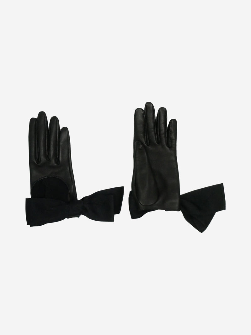 leather silk gloves