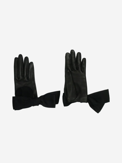 Black leather and silk gloves Gloves Louis Vuitton 