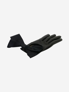 Black leather and silk gloves Gloves Louis Vuitton 