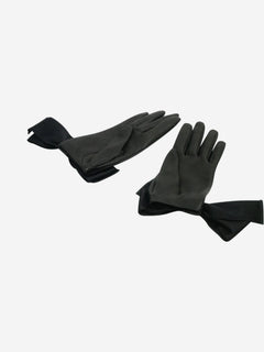 Black leather and silk gloves Gloves Louis Vuitton 