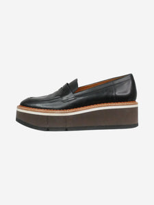 Clergerie Black platform loafers with contrasted trim - size EU 39