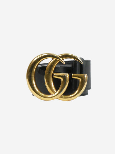 Black GG branded leather belt Belts Gucci 