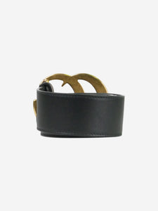 Gucci Black GG branded leather belt