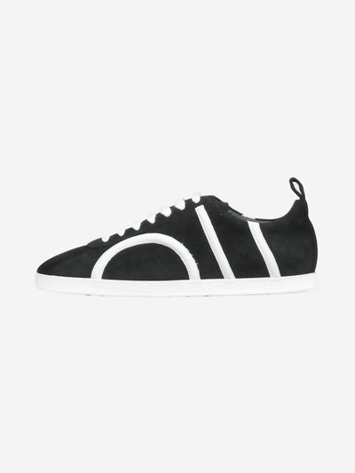 Black suede trainers with white details - size EU 40 Trainers Toteme 