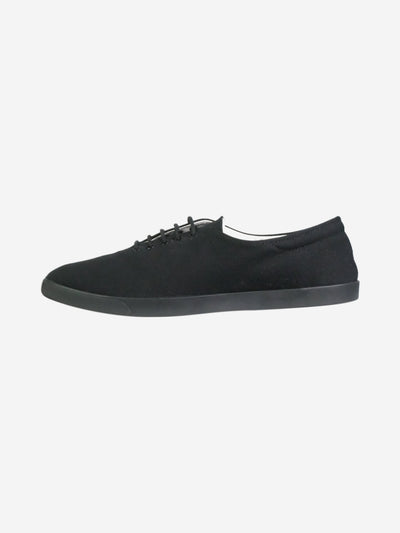 Black canvas laced up flat shoes - size EU 40.5 (UK 7.5) Flat Shoes The Row 