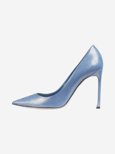 Blue glittery suede pumps - size EU 39 Heels Christian Dior 