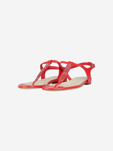 Chanel Red T-strap sandals - size EU 38