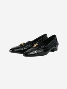 Chanel Black patent leather loafers - size EU 38.5