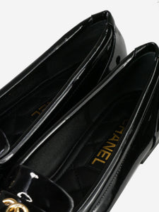 Chanel Black patent leather loafers - size EU 38.5