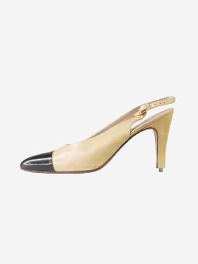 Beige Mary-Jane slingbacks with pointed heel - size EU 37.5 Heels Chanel 