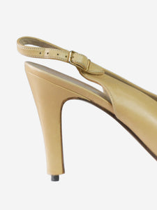 Chanel Beige Mary-Jane slingbacks with pointed heel - size EU 37.5