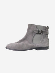 Christian Dior Grey suede buckle ankle boots - size EU 36