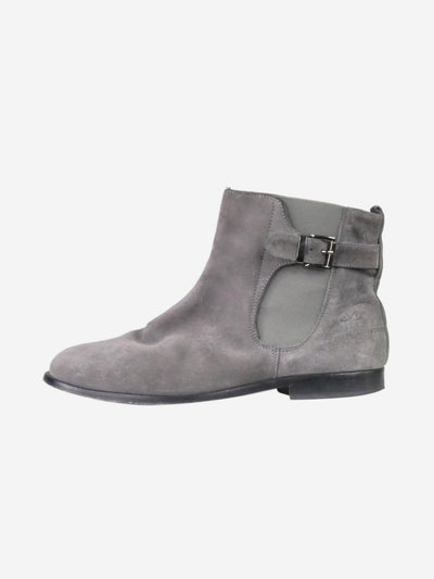 Grey suede buckle ankle boots - size EU 36 Boots Christian Dior 