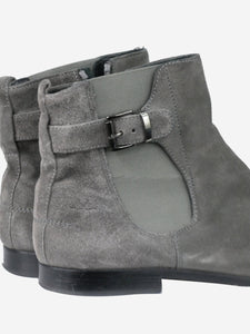 Christian Dior Grey suede buckle ankle boots - size EU 36