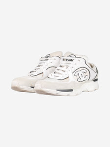 Chanel Neutral lace up branded trainers - size EU 37.5