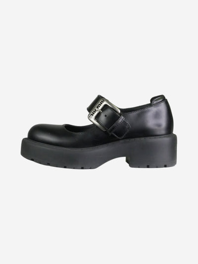 Black leather Mary Jane shoes - size EU 35 Flat Shoes Miu Miu 