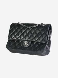 Chanel Black 2006-2008 lambskin Classic double flap shoulder bag