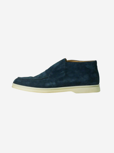 Blue suede slip-on desert shoes - size EU 39 Flat Shoes Loro Piana 