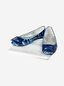Roger Vivier Blue printed flat shoes - size EU 36.5