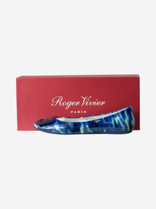 Roger Vivier Blue printed flat shoes - size EU 36.5