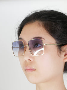 Oliver Peoples Blue ombre lense square frame sunglasses