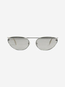 Alexander McQueen Silver cat eye metal frame sunglasses