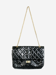 Chanel Black maxi patent 2006 2.55 flap bag