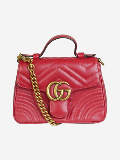 Red marmont gold hardware top handle bag Cross-body bags Gucci 