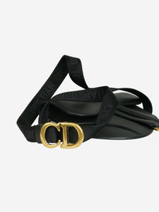 Christian dior Black leather saddle bag