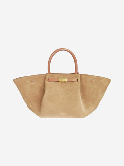 Brown suede shoulder bag Top Handle Bags Demellier 