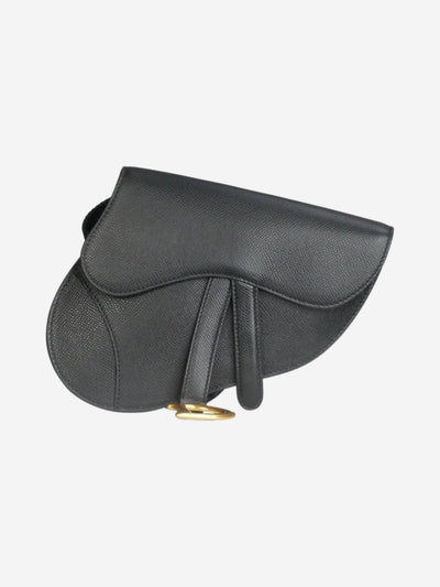 Black leather saddle bag Belt bags Christian dior 