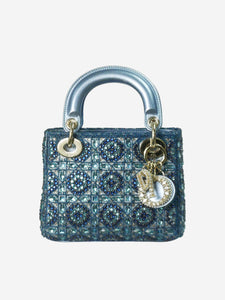 Christian Dior Blue 2022 mini embellished Lady Dior bag