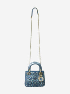 Christian Dior Blue 2022 mini embellished Lady Dior bag