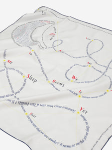 Hermes White Dream slogan scarf