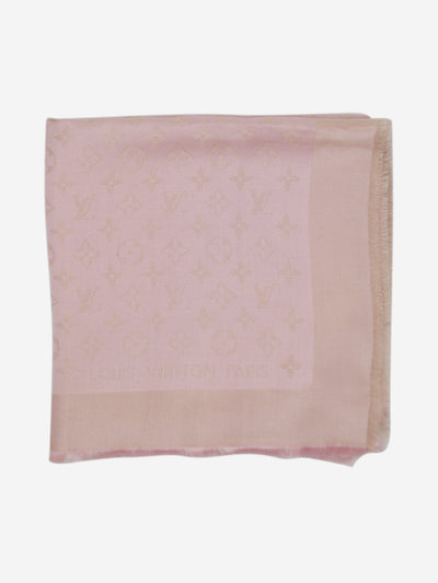 Pink lurex monogram scarf - size Scarves Louis Vuitton 