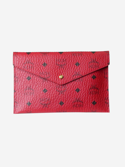 Red Leather monogram pouch Clutch bags MCM 