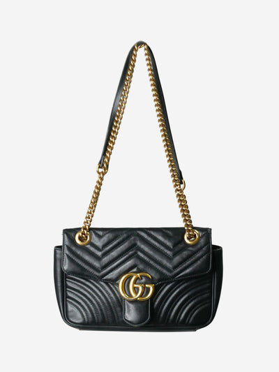 Gucci Black GG small Marmont flap bag - size Shoulder bags Gucci 