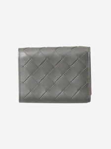 Bottega Veneta Grey intrecciato fold out wallet